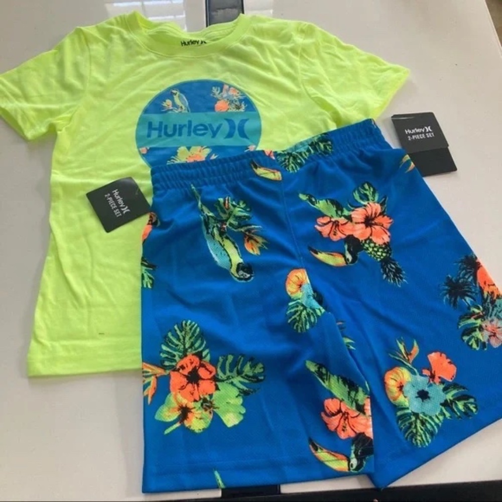 Hurley colorful active shorts top performance outfit 5034 - Picture 5 of 5
